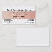 専門の塗装業者、ベージュ色カード 名刺 (正面/裏面)