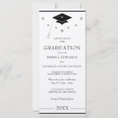 専門の大学卒業の発表 招待状 (正面)