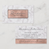 専門の大理石のばら色の金ゴールドのスエードののど 名刺 (正面/裏面)