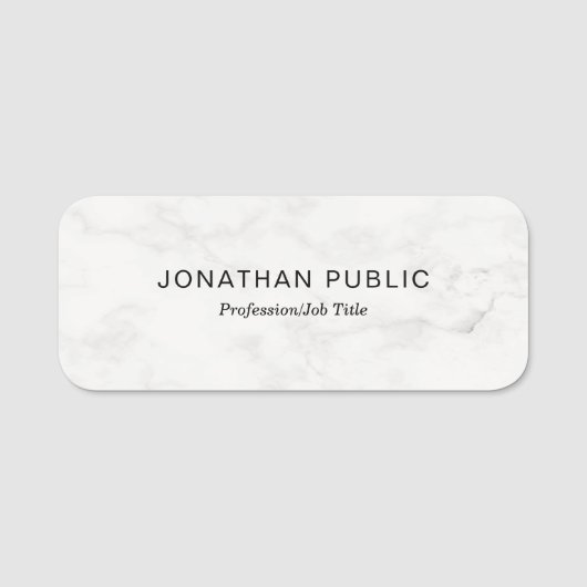 専門の大理石の最小主義のモダンなテンプレート 名札 (正面)