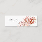 専門の孔雀は羽の教育者に羽毛をつけます スキニー名刺 (裏面)