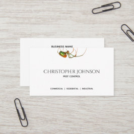 専門の害虫駆除業者の害虫駆除のカスタムのロゴ 名刺