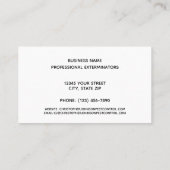 専門の害虫駆除業者の害虫駆除のカスタムのロゴ 名刺 (裏面)