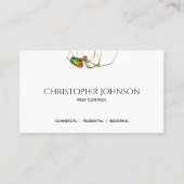 専門の害虫駆除業者の害虫駆除のカスタムのロゴ 名刺 (正面)