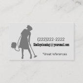 専門の家のクリーニングサービス 名刺 (裏面)