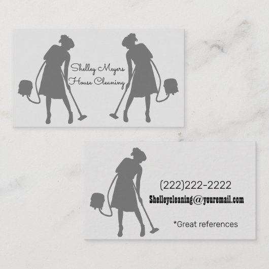 専門の家のクリーニングサービス 名刺 (正面/裏面)