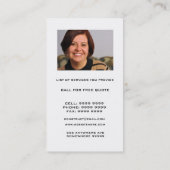 専門の家の不動産の写真の名刺 名刺 (裏面)