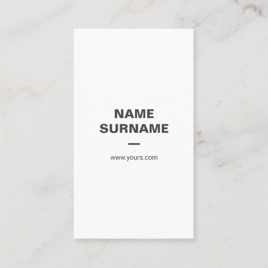 専門の小型タイプエラーの灰色の縦の名刺 名刺 (正面)