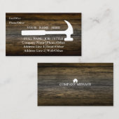 専門の建築者の大工は木工業に用具を使います 名刺 (正面/裏面)