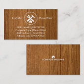 専門の建築者の大工は木工業に用具を使います 名刺 (正面/裏面)