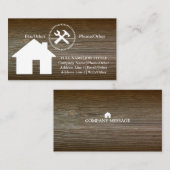 専門の建築者の大工は木工業に用具を使います 名刺 (正面/裏面)