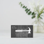 専門の建築者の大工は木工業に用具を使います 名刺 (スタンド正面)