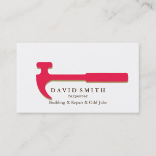 専門の建築者の大工は木工業に用具を使います 名刺