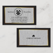 専門の建築者の大工は木工業に用具を使います 名刺 (正面/裏面)