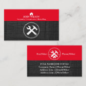 専門の建築者の大工は木工業に用具を使います 名刺 (正面/裏面)