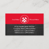 専門の建築者の大工は木工業に用具を使います 名刺 (裏面)