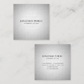 専門の弁護士弁護士のエレガントな銀製の贅沢 スクエア名刺 (正面/裏面)