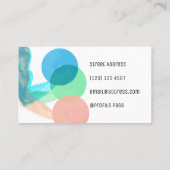 専門の抽象美術の重量挙げ 名刺 (裏面)