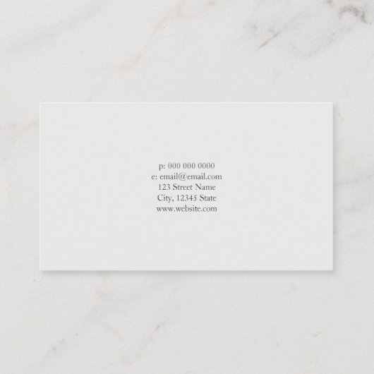 専門の文芸著作権代理人の本の名刺 名刺 (裏面)