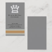 専門の明白でエレガントでモダンでシンプルな王冠 名刺 (正面/裏面)