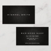専門の明白でエレガントでモダンで黒いシンプル 名刺 (正面/裏面)