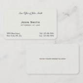 専門の明白でエレガントな弁護士の法律事務所 名刺 (正面/裏面)