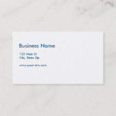 専門の明白でシンプルでモダンな青の波 名刺 (裏面)