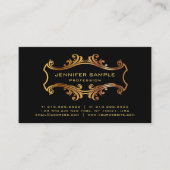 専門の明白な金ゴールドフレームの署名の紫外線光沢 名刺 (正面)