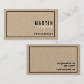 専門の最小主義のクラフト紙 名刺 (正面/裏面)
