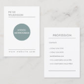 専門の最小主義のスタイル 名刺 (正面/裏面)
