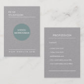 専門の最小主義のスタイル 名刺 (正面/裏面)