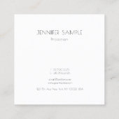 専門の最小主義のモダンなテンプレートの贅沢 スクエア名刺 (裏面)