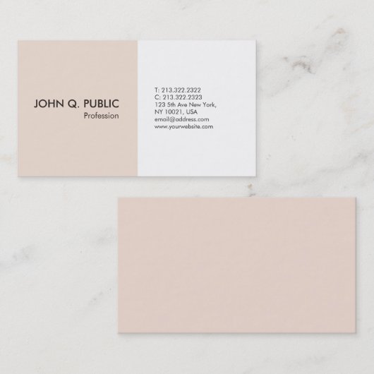 専門の最小主義のモダンな署名の紫外線マット 名刺 (正面/裏面)