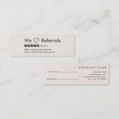 専門の最小主義のリネン小型紹介カード スキニー名刺 (正面/裏面)