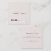 専門の最小主義のリネン正方形のロイヤリティカード スクエア名刺 (正面/裏面)