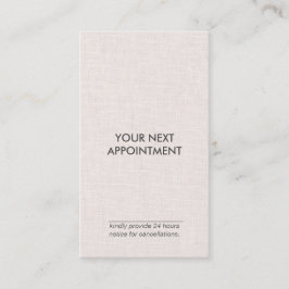 専門の最小主義のリネン縦のアポイントメント 名刺