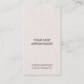 専門の最小主義のリネン縦のアポイントメント 名刺 (正面)