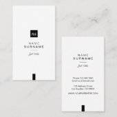 専門の最小主義のレイアウトきれいなB&Wの垂直 名刺 (正面/裏面)