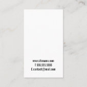 専門の最小主義の白黒 名刺 (裏面)