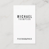 専門の最小主義の白黒 名刺 (正面)