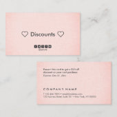 専門の最小主義の赤面の麻布の割引 名刺 (正面/裏面)