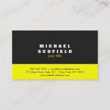 専門の最小主義の黒いおよびネオンの黄色