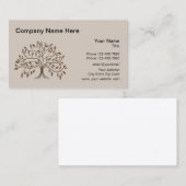 専門の木のロゴのデザイン 名刺 (正面/裏面)