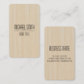 専門の木製の穀物の一見#8 名刺 (正面/裏面)