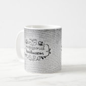 専門の本の虫の紙 コーヒーマグカップ (正面左)