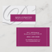 専門の果実のモノグラムの裁縫婦 名刺 (正面/裏面)