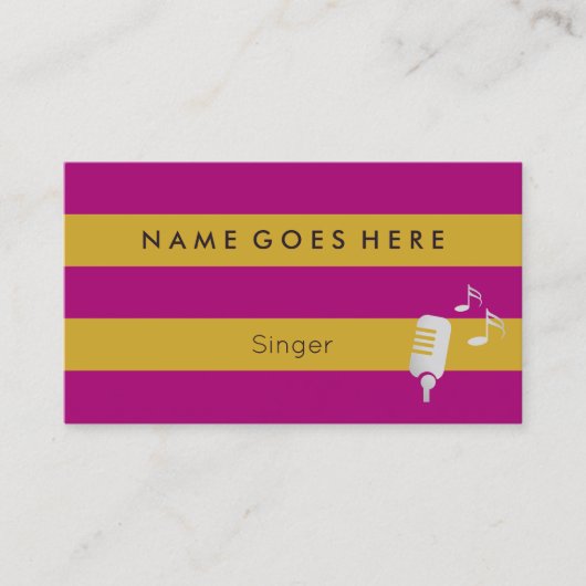 専門の歌手の名刺に"印を付けます" 名刺 (正面)