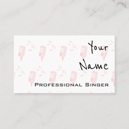 専門の歌手の名刺を"エコーします" 名刺 (正面)