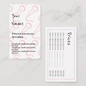 専門の歌手の正札を"エコーします" 名刺 (正面/裏面)