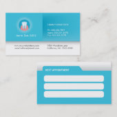 専門の歯科医の名刺 予約カード (正面/裏面)